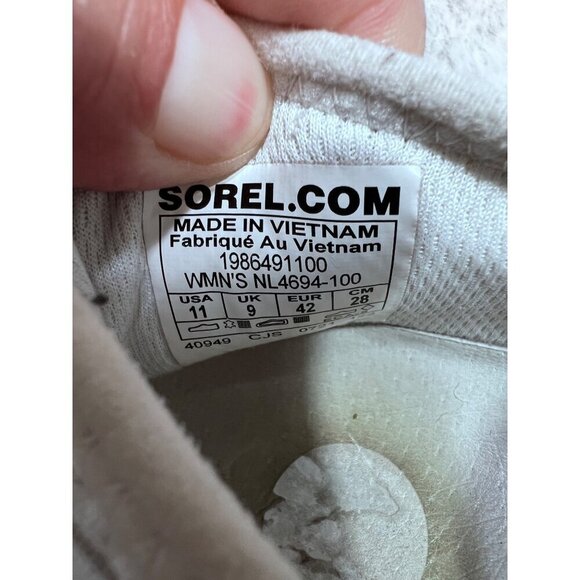 Sorel Kinetic Impact lace white sneaker women size 11 - Picture 2 of 11